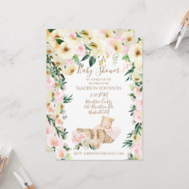 Babyskor för Blommigten Cute Baby Basket Inbjudningar