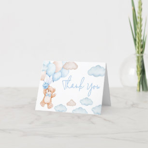Babyskor för Blue Bear Balloon Tack Kort