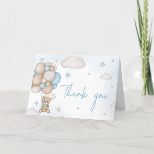 Babyskor för Blue Bear Balloon Tack Kort