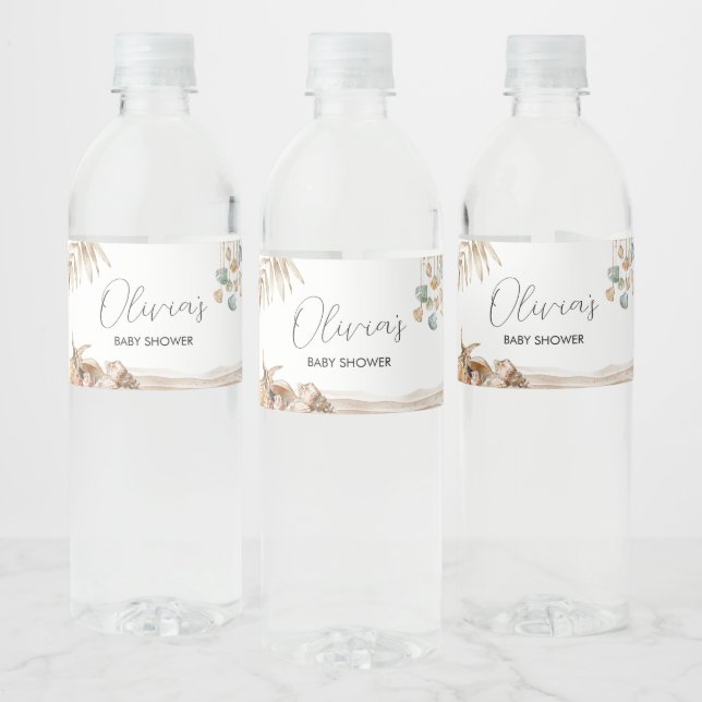 Babyskor för bojkorallkoraller vattenflaskor etikett (Flaskor)