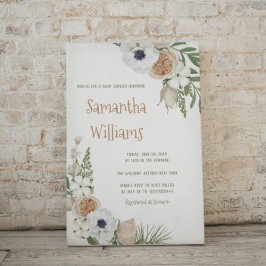 Babyskor för bomullsbomull för vinterbotaniska Blo Inbjudningar