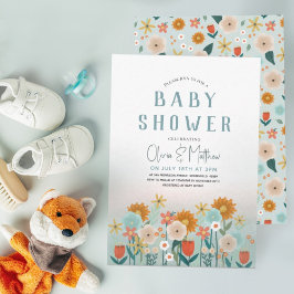 Babyskor för botaniska Blommigtar för tuggor Inbjudningar
