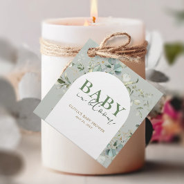 Babyskor för botaniskt eukalyptus Arch Gåvor Etiketter