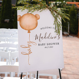 Babyskor för chic med minimalistisk babyballong poster