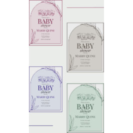 Babyskor för chic Typografi Inbjudningar