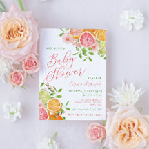 Babyskor för citrusfrukter och blommor
