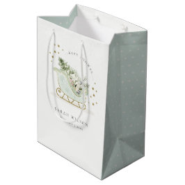 Babyskor för Cute Aqua Blue Guld Winter Sleigh