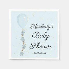 Babyskor för Cute Blue Balloon Pappersservett