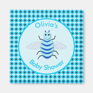 Babyskor för Cute Blue Pojke Bee Magnet