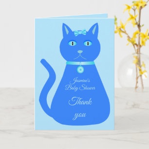 Babyskor för Cute Blue Pojke Cat Anpassningsbar Kort