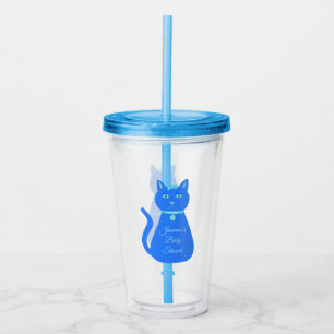 Babyskor för Cute Blue Pojke Cat Anpassningsbar Take Away Mugg