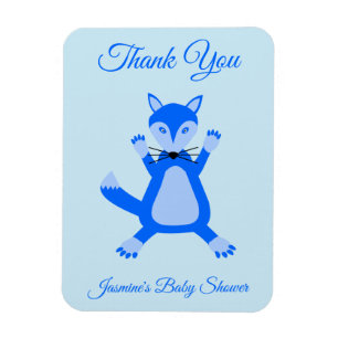 Babyskor för Cute Blue Pojke Fox Anpassningsbar Magnet