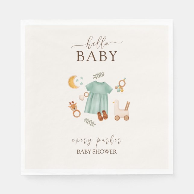 Babyskor för Cute Boho Flicka-kläder Pappersservett (Framsidan)