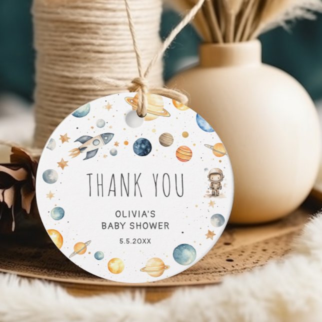 Babyskor för Cute Boy Astronaut Space Gåvor Etiketter (Skapare uppladdad)