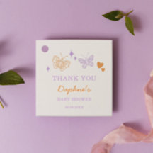 Babyskor för Cute Lavender & Orange Butterfly