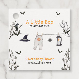 Babyskor för Cute Little Boo Clothesline Baby Show Gåvor Etiketter