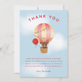 Babyskor för Cute Red Luftballong Tack Kort