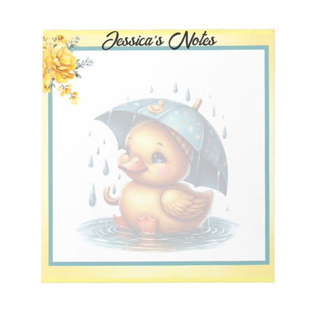 Babyskor för Cute Rubber Anka Anteckningsblock (Framsida)