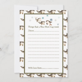 Babyskor för Cute Winter-arktiska val Inbjudningar