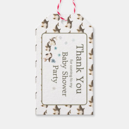 Babyskor för Cute Winter-arktiska val Presentetikett