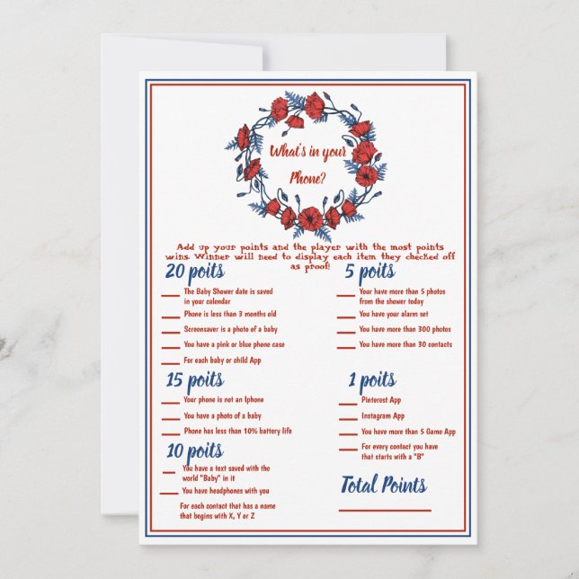 Babyskor för diskettenhet, Blommigt 2 x spel Inbjudningar (Framsida)