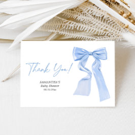 Babyskor för elegant Blue Bow Bow Coquette Tack Kort