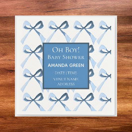 Babyskor för elegant Blue Bows Pappersservett