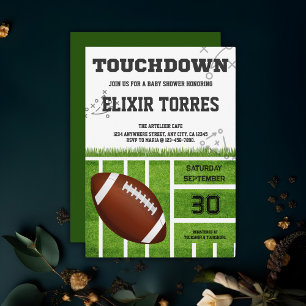 Babyskor för elegant Touchdown-fotboll Inbjudningar