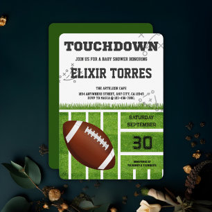 Babyskor för elegant Touchdown-fotboll Inbjudningar