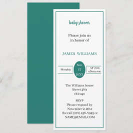 Babyskor för enkel Grönt Personlig Inbjudningar