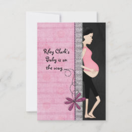 Babyskor för Expectant Mamma Inbjudningar