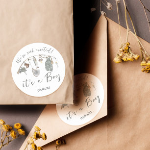 Babyskor för fiske runt klistermärke