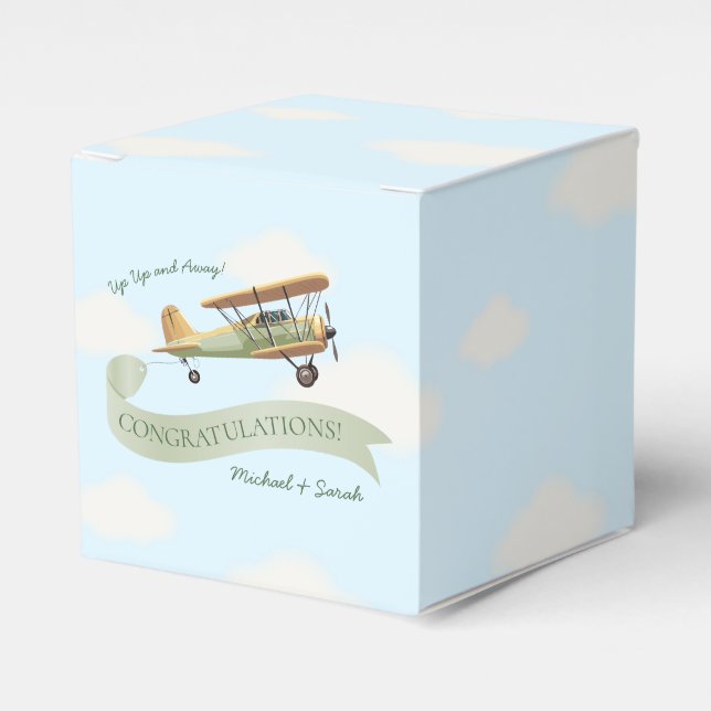 Babyskor för flygplanets Vintage Presentaskar (Framsidan Sidan)