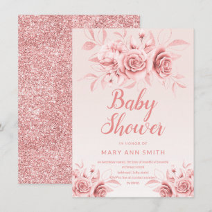  babyskor för Glitter i Ro Guld Blommigt,   Inbjudningar