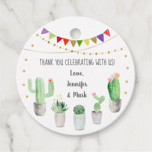 Babyskor för guld Fiesta Cactus Gåvor Etiketter