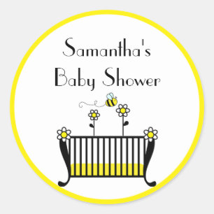 Babyskor för humla Crib Runt Klistermärke