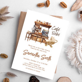 Babyskor för kafékaffe inbjudningar