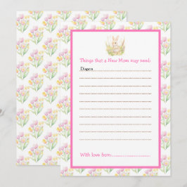 Babyskor för kanin vår inbjudningar