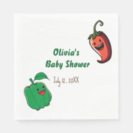 Babyskor för leende paprika pappersservett