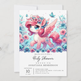 Babyskor för Lycklig Cute Unicorn Inbjudningar