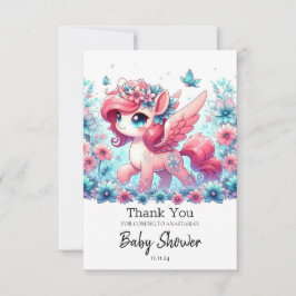 Babyskor för Lycklig Cute Unicorn Tack Kort