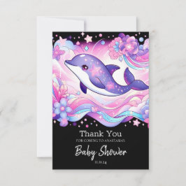 Babyskor för lycklig-delfiner tack kort