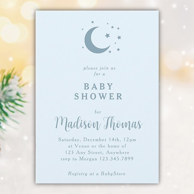 Babyskor för måne och stjärnor inbjudningar (Skapare uppladdad)