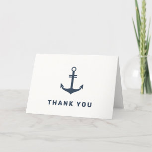 Babyskor för marin blå Elegant Nautical Anchor Tack Kort