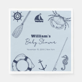 Babyskor för marinblå modern Elegant Pappersservett