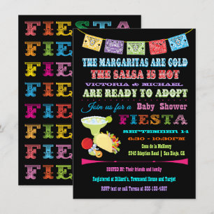 Babyskor för mexikansk fiesta-adoption inbjudningar