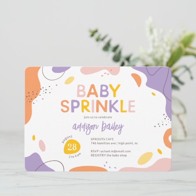 Babyskor för modern Abstrakt Inbjudningar (Stående Fram)