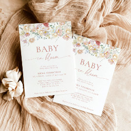 Babyskor för modern Blommigt | Boho Baby Shower Inbjudningar