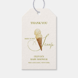 Babyskor för modern Elegant Scoop Ice Cream Presentetikett