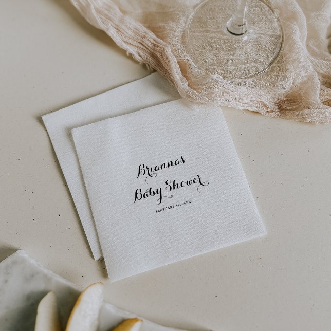 Babyskor för modern kalligrafi pappersservett (Skapare uppladdad)